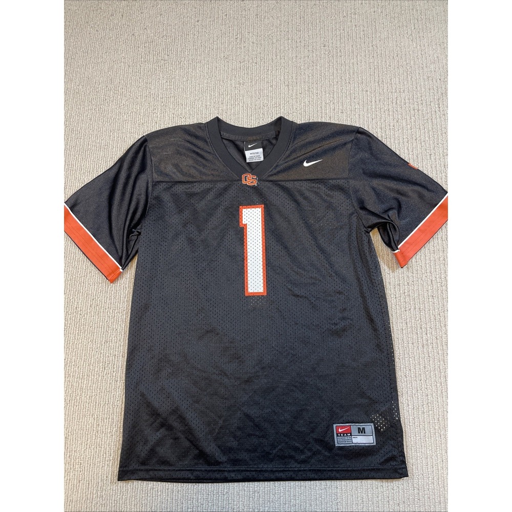 Nike Oregon State Beavers #1 Youth Jersey Medium Black Mesh